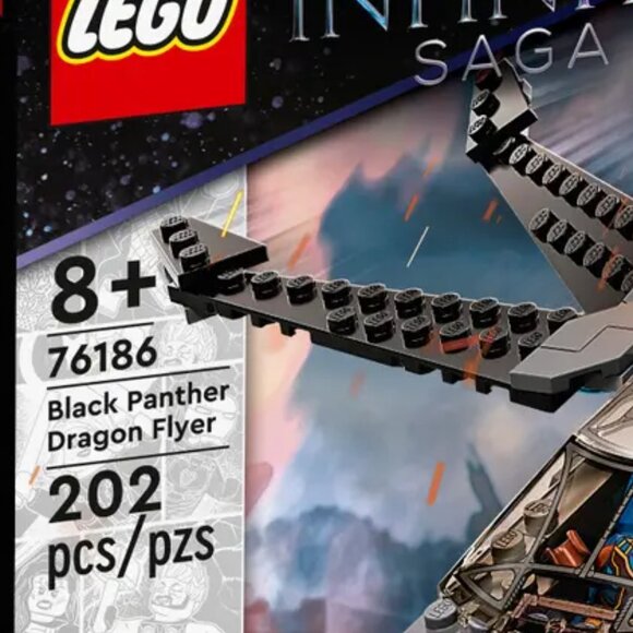 Brand New Lego Marvel Black Panther Dragon Flyer 76186 - Picture 2 of 9
